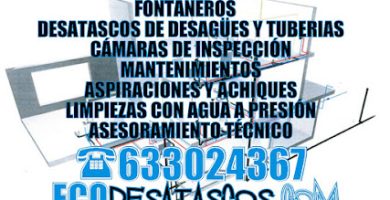 Ecodesatascos.com Fontaneros Desatascos Cámaras de inspección Expertos en reparación de siniestros